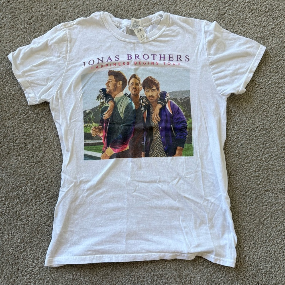 White Jonas Brothers Tour T-Shirt